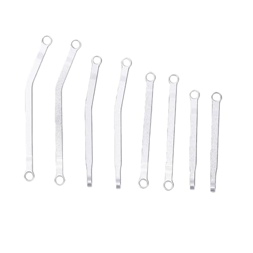 Keenso High Clearance Chassis Links Set, Aluminum Alloy RC Crawler Chassis Steering Links Set with Polished Finish, Linkage Kit for 1/10 RC Crawler Upgrade and Replacement