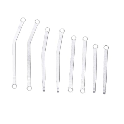 Keenso High Clearance Chassis Links Set, Aluminum Alloy RC Crawler Chassis Steering Links Set with Polished Finish, Linkage Kit for 1/10 RC Crawler Upgrade and Replacement