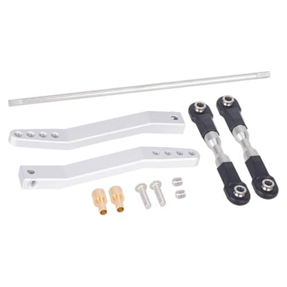 Metal Rear Sway Bar Anti-roll Set for 1/10 Axial Wraith RR10 Yeti Rock Crawler Car (Silver) - color: Silver