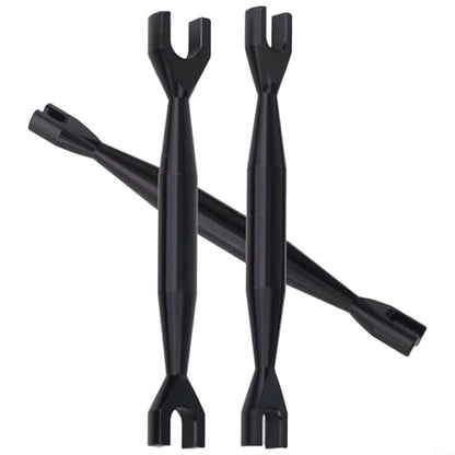 Rc Car Wrench Set, Aluminum Open End Spanner, Double End Tool Kit, 1/10 Rc Crawler Wrench, 3Mm 4Mm 5Mm Nut Driver, Axial Scx10 Tools, Hobby Repair Hand Tools(black) - color: Black