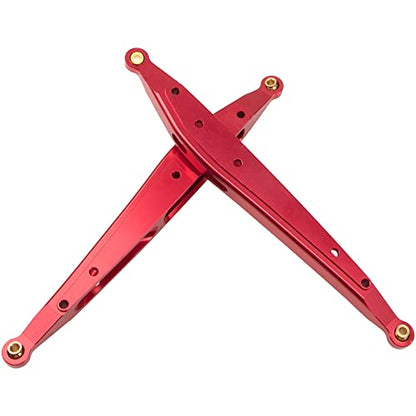 Metal Rear Trailing Arm Swing Arm Linkage Link Rod Pull Rod Compatible with Axial RBX10 Ryft 1/10 RC Crawler Upgrade Parts (Red) - color: Red