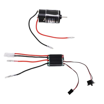 VINGVO 550 12T Brushed Motor with ESC for RC Cars, 320A Continuous Current High Motor for Crawlers Boats Trucks, Universal 6-12V NiMH LiPo