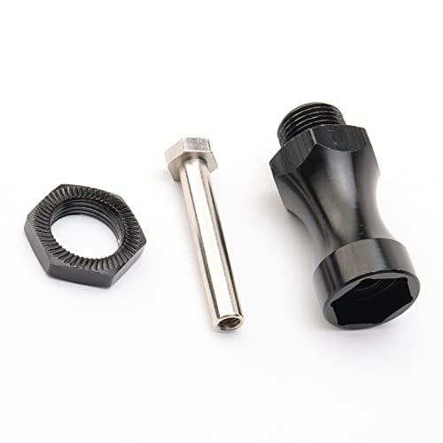 4PCS RC Wheel Hubs 12mm Turn 17mm Hex Adapter Nuts 30mm Extension for 1:10 Scale Monster Truck SCT Buggy Off Road Cars Upgrade 1:8 Wheels, Black - color: Black