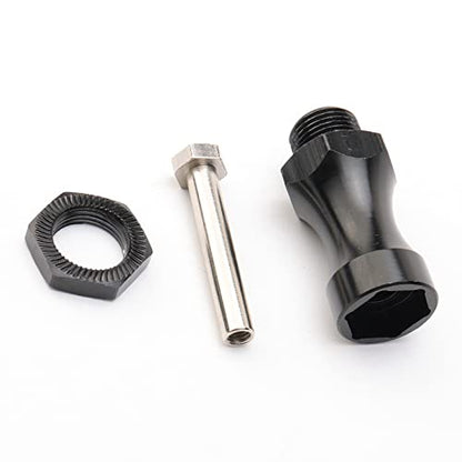4PCS RC Wheel Hubs 12mm Turn 17mm Hex Adapter Nuts 30mm Extension for 1:10 Scale Monster Truck SCT Buggy Off Road Cars Upgrade 1:8 Wheels, Black - color: Black