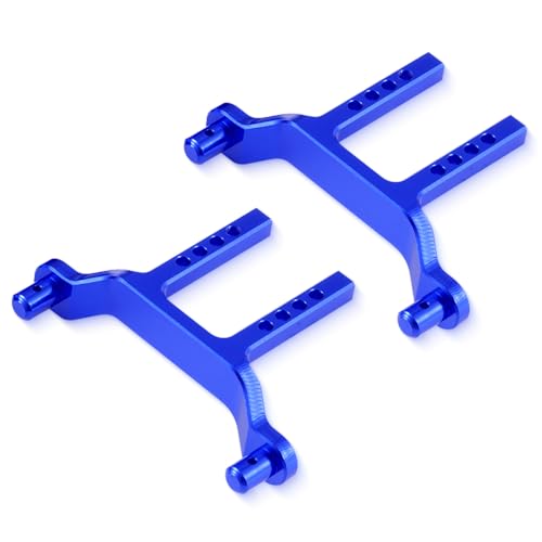 Aluminum RC Front Rear Body Mount Post for 1/18 Tra-xxas Latrax Desert Prerunner SST RC Car Upgrades (Blue) - color: Blue