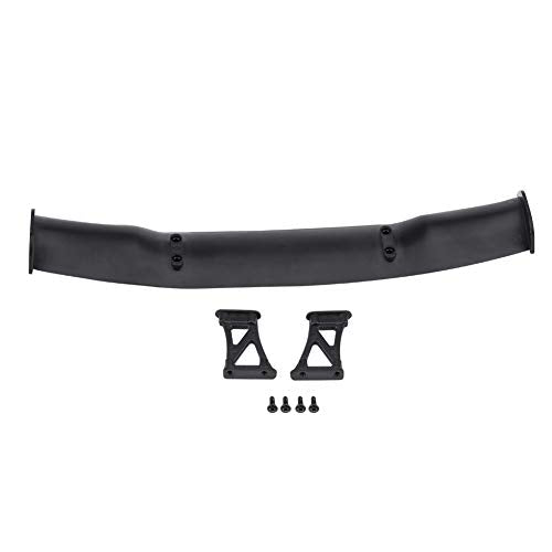 RC Drift Tail Wing, Universal Lightweight Rear Aero Stabilizer for Drift Racing 1 10 Scale RC Car Plastic Black 19cm with 2 Base Mounts and 4 Screws 1 Piece