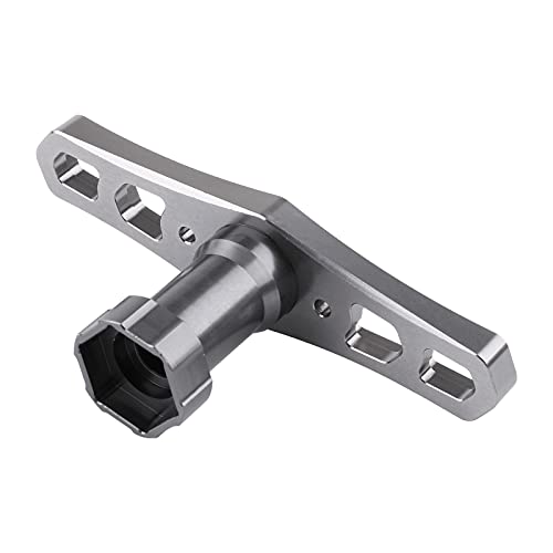 4pcs Mini 4-Way & 6-Way Cross Sleeve Wrenches & Aluminum Hex Nut Driver Bolts Tool Kit 5.5mm 7mm 8mm 10mm 12mm 17mm for 1/8 1/10 RC Car Remote Control Boat Helicopter Drone Robot