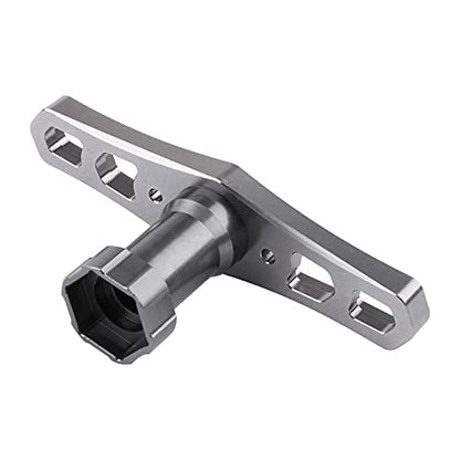 4pcs Mini 4-Way & 6-Way Cross Sleeve Wrenches & Aluminum Hex Nut Driver Bolts Tool Kit 5.5mm 7mm 8mm 10mm 12mm 17mm for 1/8 1/10 RC Car Remote Control Boat Helicopter Drone Robot