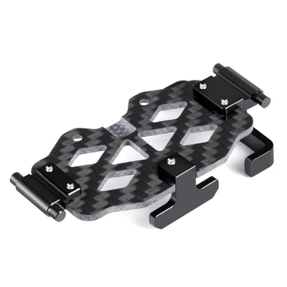 TRX4M Battery Tray Holder Mount Plate - Carbon Fiber and Aluminum Battery Protection Plate Bracket for TRX4M Defender Bronco K10 F150 1/18 RC Crawler Car Upgrades