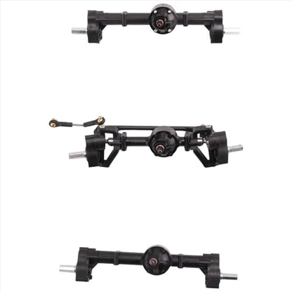 RC Front Rear axle Compatible with WPL B16 B36 6X6 6WD 1/16 RC Car Upgrade Parts Modification Accessories 3Pcs Front Middle Rear Portal Axle Set