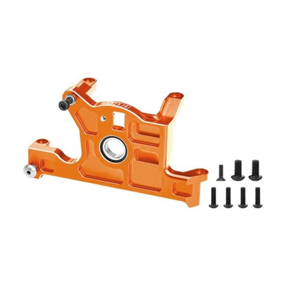 Aluminum 7075-T6 Alloy Bearing Motor Mount for Traxxas 1:8 Jato 4X4 / 1:10 Rustler 4X4 / Ford Fiesta ST Rally/Slash 4WD Upgrade Parts - Orange