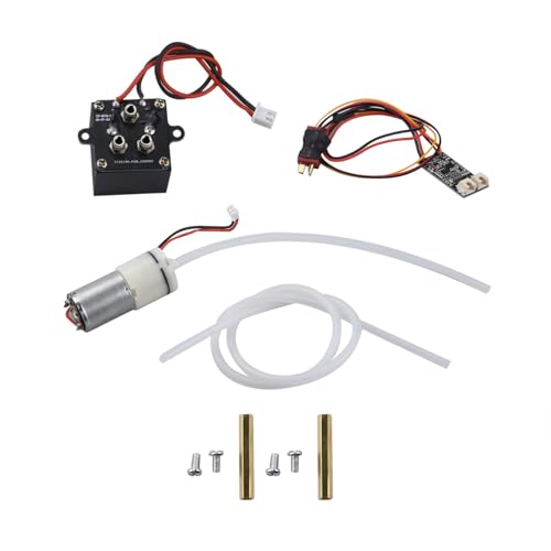 RC Car Simulation Exhaust Smoke Generator 1/10 Metal Generation Exhaust with Split Air Pump and Smoke Control Circuit Board RC Car Accessory for Axial SCX10 III 1/10