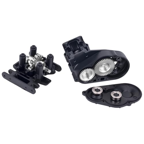 Ultralight Aluminum Transmission Skid Plate Kit,Gearbox with Metal Gears Set for 1/30 Axial SCX30 Upgrade Parts (Stainless Steel Gears) - color: Stainless Steel Gears