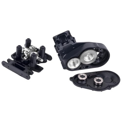 Ultralight Aluminum Transmission Skid Plate Kit,Gearbox with Metal Gears Set for 1/30 Axial SCX30 Upgrade Parts (Stainless Steel Gears) - color: Stainless Steel Gears
