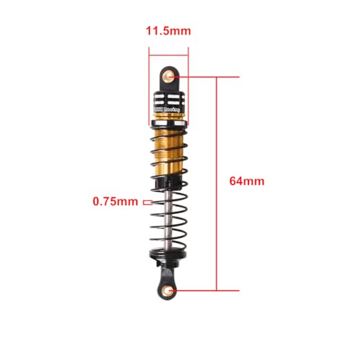 KYX Racing Aluminum Shock Set Upgrades Parts Accessories for 1/18 RC Car LOSI Mini LMT 4X4 Monster Truck