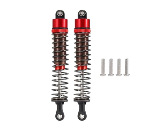 1/10 RC Oil Leakproof Shocks,2Pcs Adjustable Oil Filled Shocks 52mm-120mm for 1/10 RC Buggy Truggy On Road Touring Drift Cars Monster Trucks Upgrade Parts (2PCS 120mm Red) - color: 2PCS 120mm Red