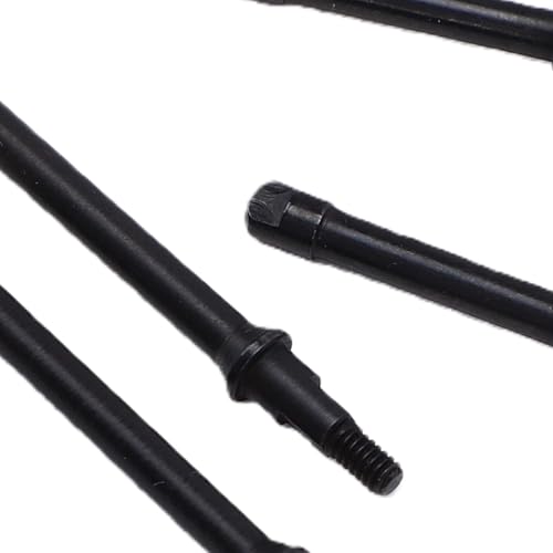 Rengue RC Steel Drive Shafts CVD Axle Set for SCX30 1 30 Crawlers Black Metal Front Rear Replacement Smooth Steering Direct Fit for Trail Rock Indoor RC Hobbyists