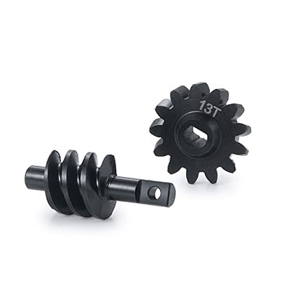 Axle Gear Overdrive Worm Differential 13T 14T/12T 18T/13T 16T Steel Gear for AX24 Axial SCX24 C10 JLU Gladiator Bronco 1/24 RC Crawler Car Upgrade Parts (13T 14T) - size: 13T 14T