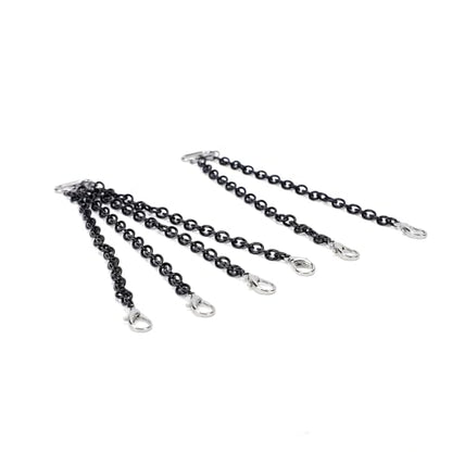 Asixxsix 2pcs Metal Trailer Chain with Tow Hook and Lobster Claw Hooks for RC Crane Model 1/50 DIY Decoration Accessories, for Crawler Climbing Car Upgrade Parts (12CM) - size: 12CM