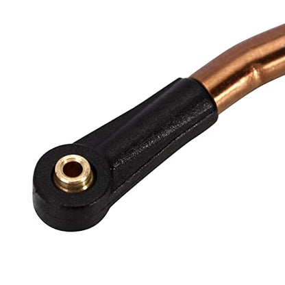 INJORA Steering Link Stainless Steel with Plastic Rod Ends for 1/24 RC Crawler Car Axial SCX24 C10 Deadbolt JLU Gladiator Bronco（Bronze） - color: Bronze