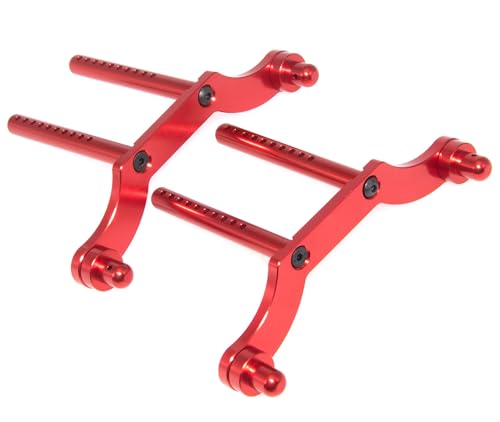 Body Post Mount Compatible with HPI 1/8 Savage Upgrade 85060 RC Car Aluminum Alloy Front Rear Shell Post Part(Red) - color: Red