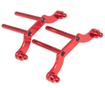 Body Post Mount Compatible with HPI 1/8 Savage Upgrade 85060 RC Car Aluminum Alloy Front Rear Shell Post Part(Red) - color: Red