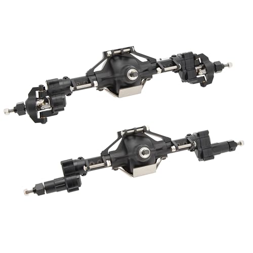 DKKY Portal Axles Kit for Axial SCX10 & SCX10 II 90046 90047 D90 D110 1/10 RC Crawler Upgrades Parts (Black) - color: Black
