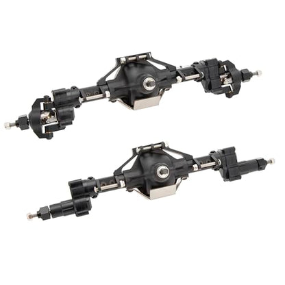 DKKY Portal Axles Kit for Axial SCX10 & SCX10 II 90046 90047 D90 D110 1/10 RC Crawler Upgrades Parts (Black) - color: Black