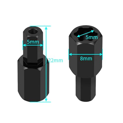 For WPL C34 C24 1/16 4Pcs 5mm To 5mm Wheel Hex Hub Adapters RC Crawler Truck 1/2" Widen Offset Upgrade Parts RC Car Toys Parts