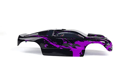 SummitLink Custom Body Muddy Purple Over Black Style Compatible for e-Revo Mini 1/16 Scale RC Car or Truck (Truck not Included) ERMN-BP-01