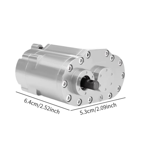 Yiju Transfer Case Gearbox RC Transmission Box Aluminum Alloy Construction Professional Double Speed RC Crawler Gear Set Suitable for Rock Crawling, Silver - color: Silver