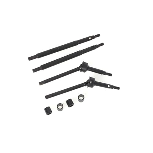 LCX 1/18th RC Crawler Car Hard Steel Front Rear Axle Drive Shaft CVD Universal Axle Set Straight Axle Set for TRX4M, Upgrades Parts Accessories