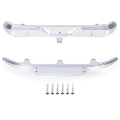 Front Rear Bumper - CNC Aluminum Bumper for Axial SCX30 Bronco 1/30 RC Crawler Upgrades (Silver) - color: Silver
