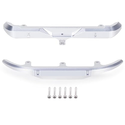 Front Rear Bumper - CNC Aluminum Bumper for Axial SCX30 Bronco 1/30 RC Crawler Upgrades (Silver) - color: Silver