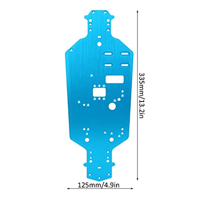 Aluminum Alloy Chassis Bottom Plate Replacement for HSP 94122 1/10 RC Car, Precision - Engineered RC Chassis Upgrade Part with Accurate Hole Alignment and Durable Construction (Blue) - color: Blue