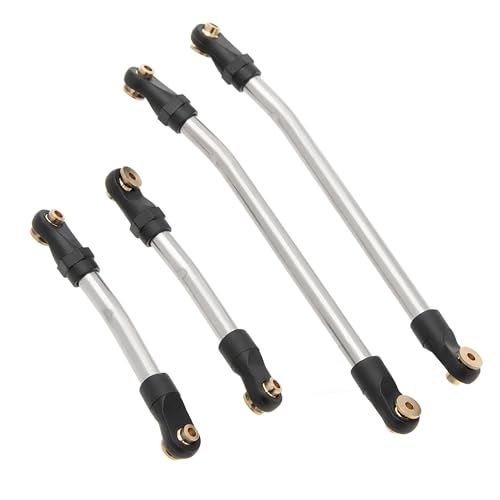 MEUS Racing SCX24 Links High Clearance Chassis Links & Steering Links Set for Axial 1/24 SCX24 Deadbolt AXI90081 B17 AXI00004 RC Crawler (Aluminum Alloy) - color: Aluminum