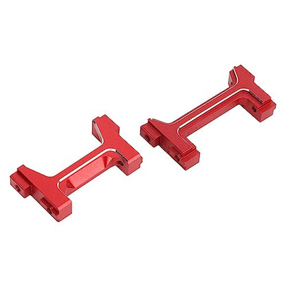Srliya Aluminum Front and Rear Bumper Mounts Set RC Bumper Mount for 1/18 RC Crawler (Red)