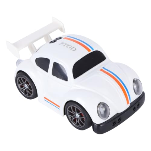 Remote Control Car Toy 3 Modes Smart Sensor Escaping Following Beetle Car Toddlers Boys Educational RC Drift Stunt Vehicle with Sound Light 5.12 Inch Size Blue CompactWhite - color: White