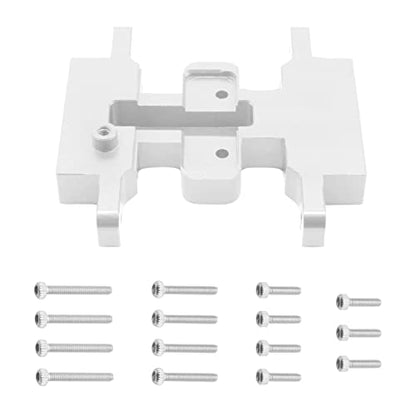 OGRC Aluminum Skid Plate Gearbox Mount Transmission Plate for SCX24 Crawler | SCX24 Transmission Skid Plate, 7.4g Lightweight Gearbox Base, Silver - color: Silver