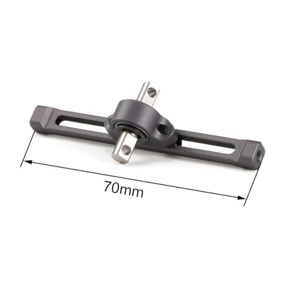 Aluminum Carrier Bearing Width Transfer Case 70mm Adjustable for 1/10 RC Crawler LCG Chassis Cheater Rigs 1.9 Shafty Comp Builds (Gray) - color: Gray