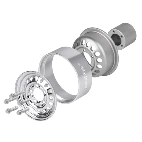 HobbyPark 1.0 Beadlock Wheels Negative Offset Stamped Steel Beadlock 1.0" Wheels 1.0 Beadlocks with Wheel Nut Wrench for 1/18 1/24 RC Crawler TRX4M 1/24 SCX24 FCX24 Upgrades Parts