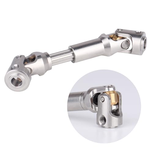 2pcs Hobbyfire 1/10 RC Crawler Drive Shafts Stainless Steel Universal Joint Driveshaft for Axial SCX10 II III Traxxas TRX4 Redcat Gen8 Gen7 Element Upgrades Parts(67-81mm) - style: 67-81mm