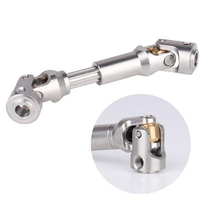 2pcs Hobbyfire 1/10 RC Crawler Drive Shafts Stainless Steel Universal Joint Driveshaft for Axial SCX10 II III Traxxas TRX4 Redcat Gen8 Gen7 Element Upgrades Parts(67-81mm) - style: 67-81mm