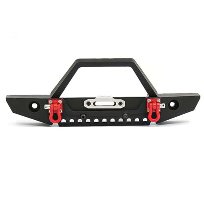 Metal Front Bumper with LED Light Upgrade Part for 1:10 RC Crawler Car TRX-4 SCX10