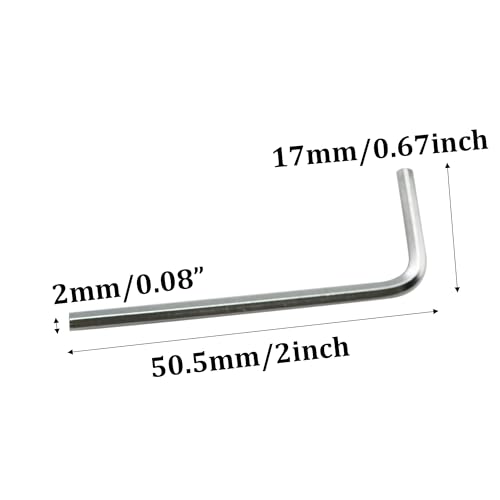 100Pcs 2mm Allen Wrench L-Shaped Hex Key Wrench Set, Metric Hexagon Head Replacement Tool for Furniture and Bike Repair - size: 2mm