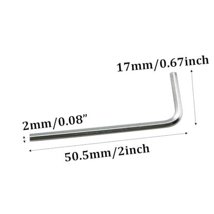 100Pcs 2mm Allen Wrench L-Shaped Hex Key Wrench Set, Metric Hexagon Head Replacement Tool for Furniture and Bike Repair - size: 2mm