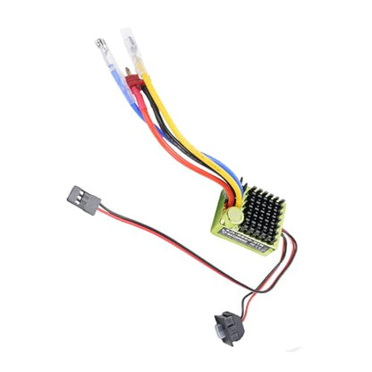 RC Brushed ESC, Water Proof Electronic Speed Controller for 1/10 RC Car Boat, with Precise Speed Control for 540 550 750 Motor