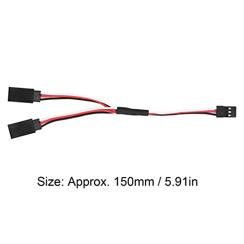 10 Pcs Servo Y Extension Cable for Futaba JR Rc Car Airplanes, 3 Pin Female to Male Wire Connector