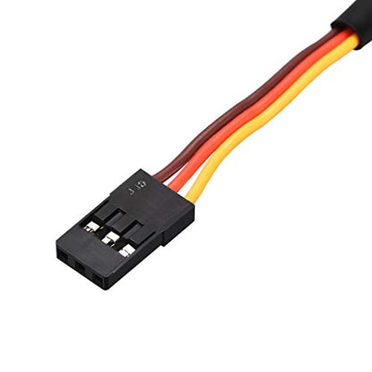 uxcell RC Products 4 Way Servo Wire Extension Cord 30 Core 220mm 3 Pin in Brown/Red/Yellow 2pcs