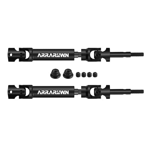 2Pcs RC Cars CVD Rear Drive Shaft Replace #6852 Heavy Duty Axles Replacement Parts Compatible with 1/10 Traxxas Slash/Rustler/Stampede/Hoss VXL 4X4 2WD Platinum Ultimate Update Parts - color: Black Rear X 2